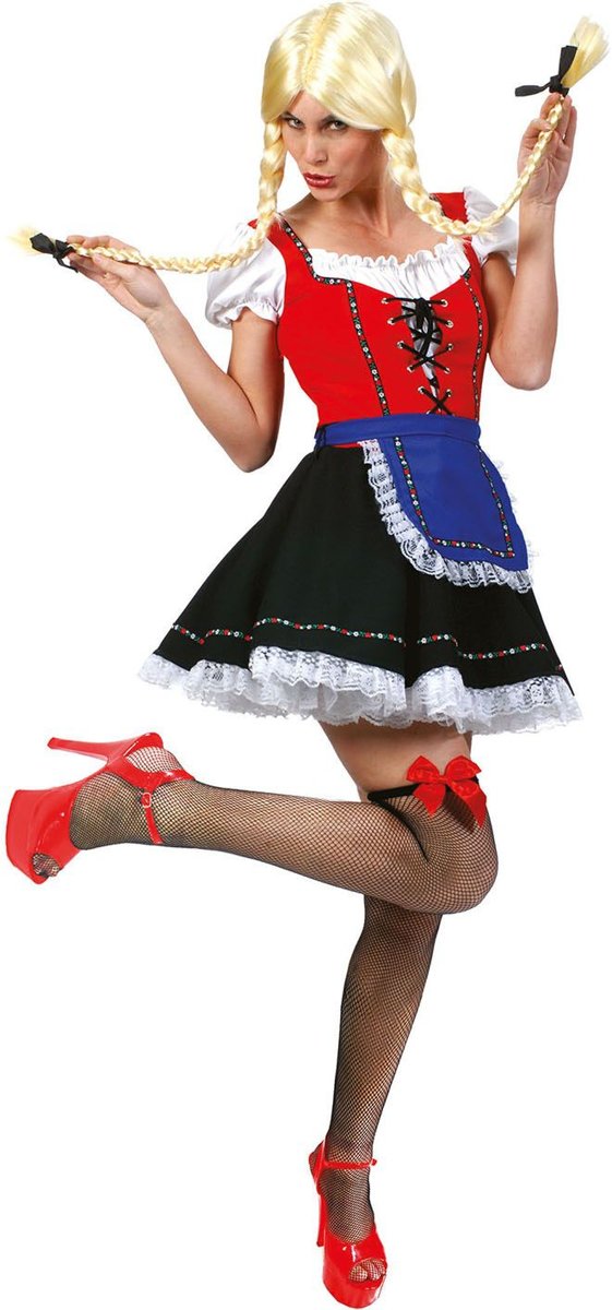 Boeren Tirol & Oktoberfest Kostuum | Brauhaus Babe Berthilde | Vrouw | Maat 36-38 | Carnaval kostuum | Verkleedkleding